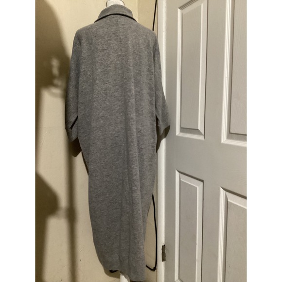 COS Gray 100% Wool Turtleneck Oversized Midi Sweater Dress Womens XS - Picture 4 of 9